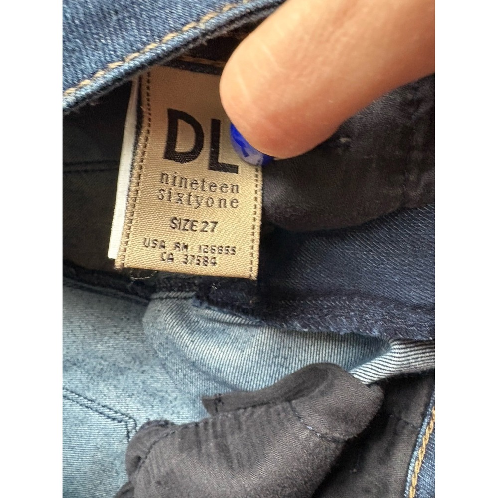 DL 1961 Grace High Rise Straight Denim Jeans Size 27 Dark Wash Classic Preppy - Picture 5 of 12